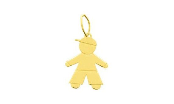 Médaille personnage jeune garçon or jaune 750/1000